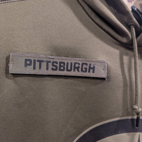 Pittsburgh Steelers Nike Salute to Service Therma Hoodie with American Flag Med. - Picture 6 of 12